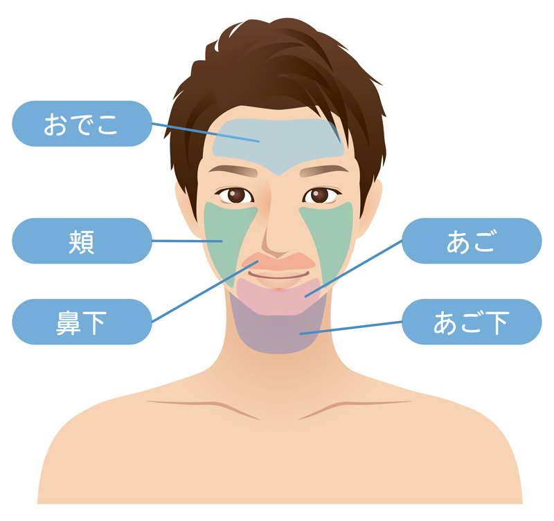 ヒゲ全体(頬、口周り、あご、首)